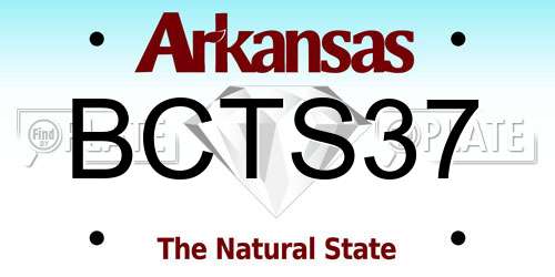 BCTS37 Arkansas License Plate