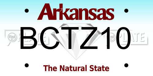 BCTZ10 Arkansas License Plate