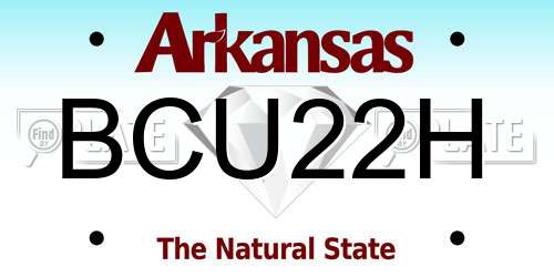 BCU22H Arkansas License Plate