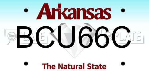 BCU66C Arkansas License Plate