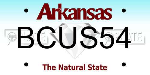 BCUS54 Arkansas License Plate