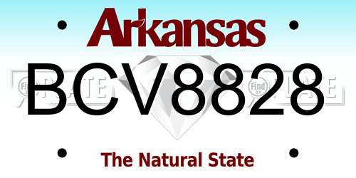 BCV8828 Arkansas License Plate