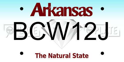 BCW12J Arkansas License Plate