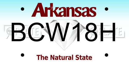 BCW18H Arkansas License Plate