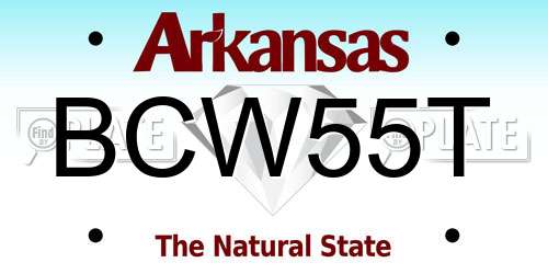 BCW55T Arkansas License Plate
