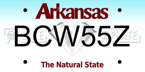BCW55Z Arkansas License Plate