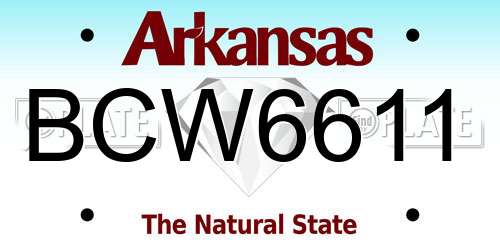 BCW6611 Arkansas License Plate