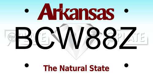 BCW88Z Arkansas License Plate