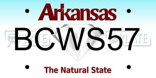 BCWS57 Arkansas License Plate
