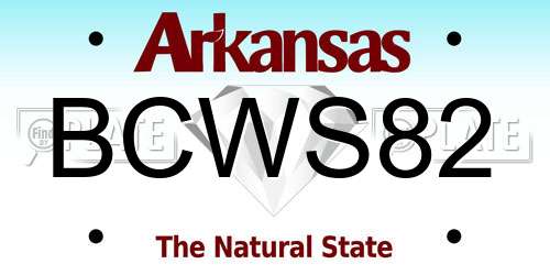 BCWS82 Arkansas License Plate