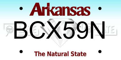 BCX59N Arkansas License Plate