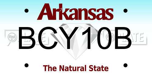 BCY10B Arkansas License Plate