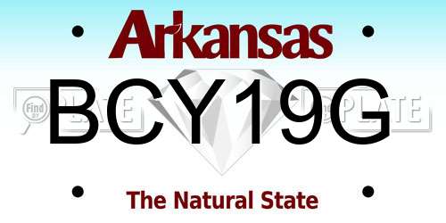 BCY19G Arkansas License Plate