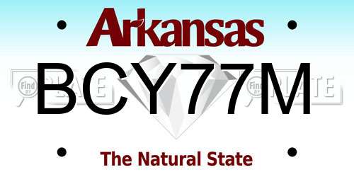 BCY77M Arkansas License Plate