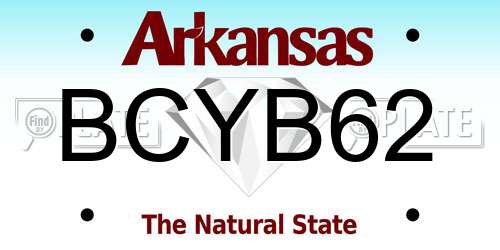 BCYB62 Arkansas License Plate