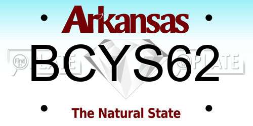 BCYS62 Arkansas License Plate