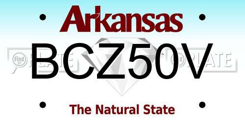 BCZ50V Arkansas License Plate