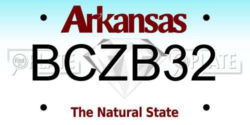 BCZB32 Arkansas License Plate
