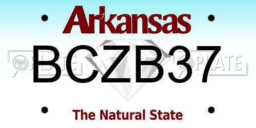 BCZB37 Arkansas License Plate