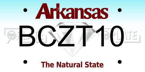 BCZT10 Arkansas License Plate