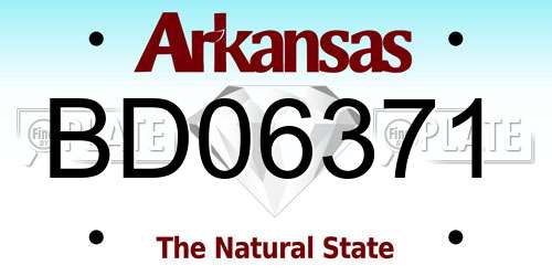 BD06371 Arkansas License Plate