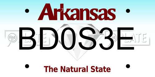 BD0S3E Arkansas License Plate