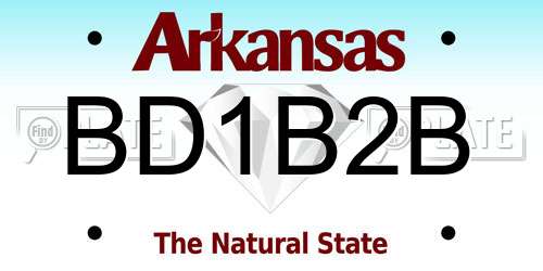 BD1B2B Arkansas License Plate