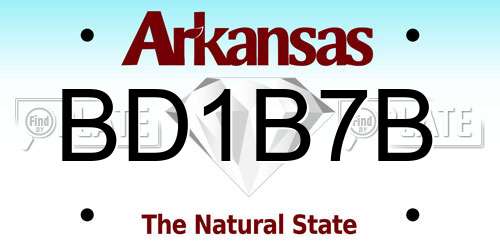 BD1B7B Arkansas License Plate
