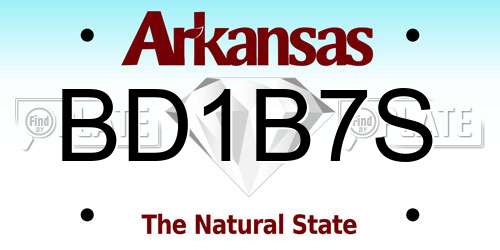 BD1B7S Arkansas License Plate