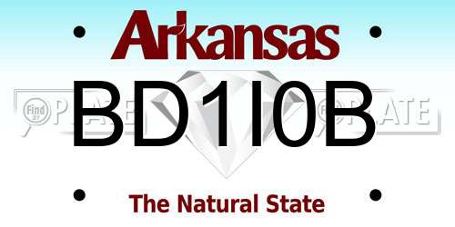 BD1I0B Arkansas License Plate