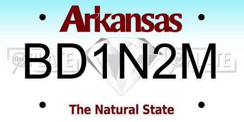 BD1N2M Arkansas License Plate