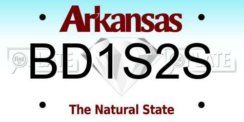 BD1S2S Arkansas License Plate