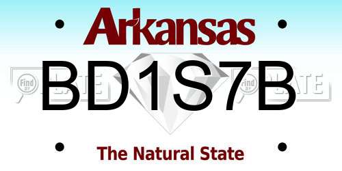 BD1S7B Arkansas License Plate