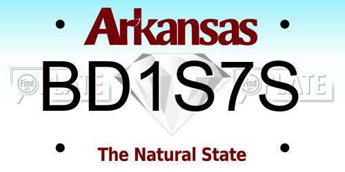 BD1S7S Arkansas License Plate