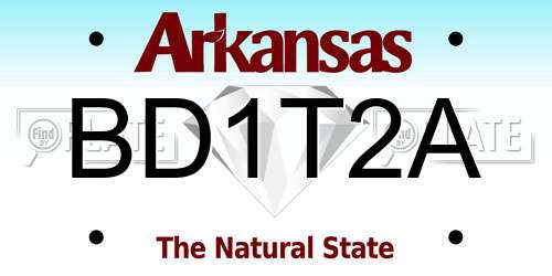BD1T2A Arkansas License Plate