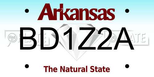 BD1Z2A Arkansas License Plate