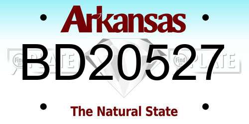 BD20527 Arkansas License Plate