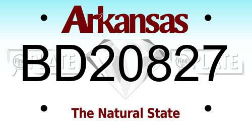 BD20827 Arkansas License Plate