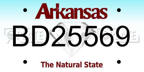 BD25569 Arkansas License Plate