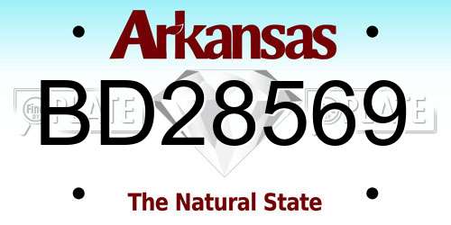 BD28569 Arkansas License Plate