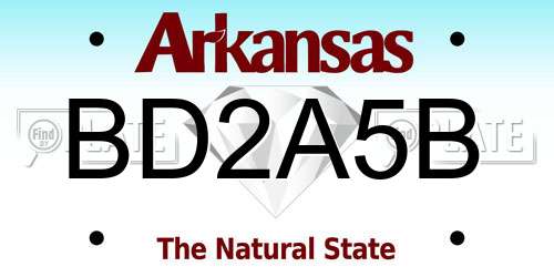 BD2A5B Arkansas License Plate