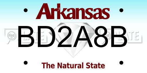 BD2A8B Arkansas License Plate