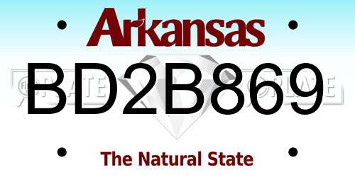 BD2B869 Arkansas License Plate