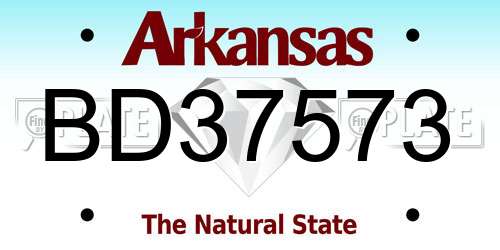 BD37573 Arkansas License Plate