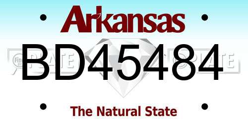 BD45484 Arkansas License Plate