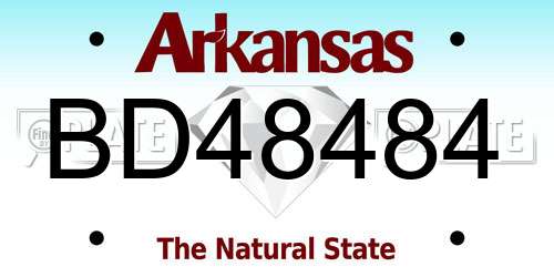 BD48484 Arkansas License Plate