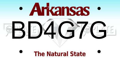 BD4G7G Arkansas License Plate