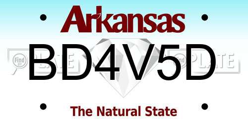 BD4V5D Arkansas License Plate