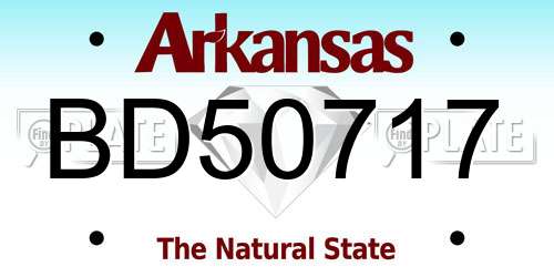 BD50717 Arkansas License Plate