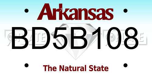 BD5B108 Arkansas License Plate